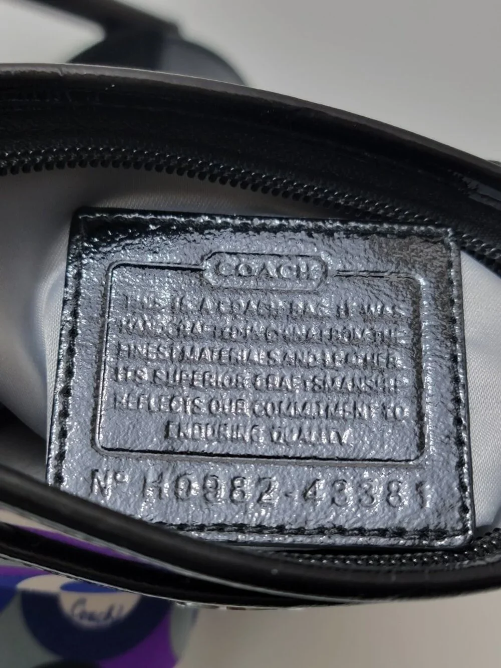 Coach Swingpack Crossbody Bag Op Art Scarf Print Blue Purple 43381 Multicolor